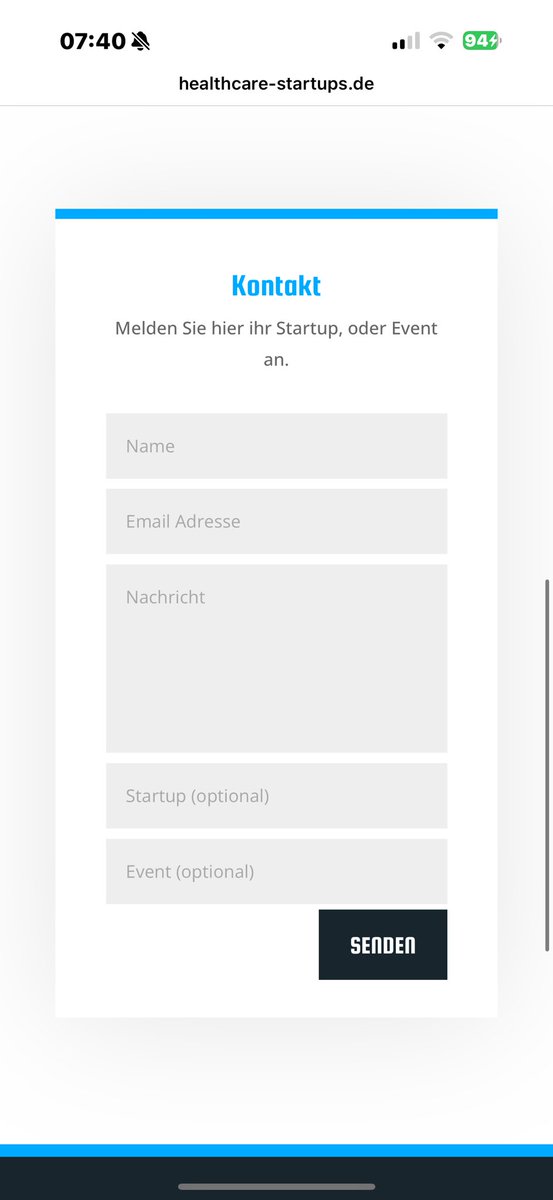 Healthcare Startups DACH (@healthcare_de) on Twitter photo Unser Kontaktformular auf der Webseite und die Email Adresse info@healthcare-startups.de sind momentan nicht funktionsfähig - bitte hier oder via Facebook/Instagram melden - danke! Unser Kontaktformular auf der Webseite und die Email Adresse info@healthcare-startups.de sind momentan nicht funktionsfähig - bitte hier oder via Facebook/Instagram melden - danke!