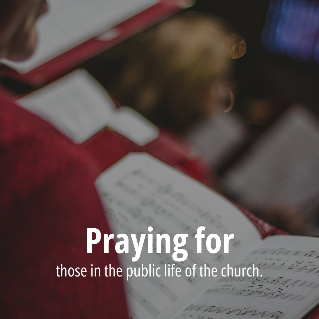 Lord Jesus, we pray for all those involved in the public life of the church. 🙏