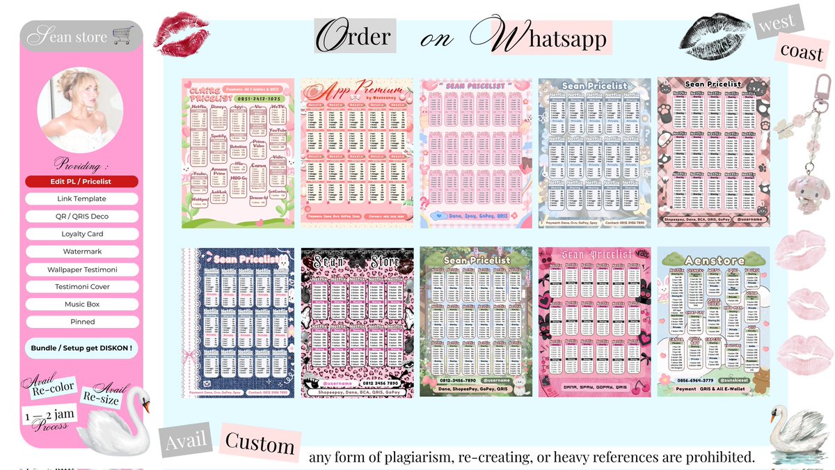 wesfcoast's tweet image. help repost thanks #zonauang 
‼️ PROMO 10.10 —— BUY 1 GET 1 ‼️
&lt; BUY EDIT PL = FREE QR DECO &gt;
pembelian min 20K all katalog will get free QR deco seharga 7K, GET IT FAST ! 😋🌷
* avail for all spess, resize, recolor. 
promo ini end max minggu.