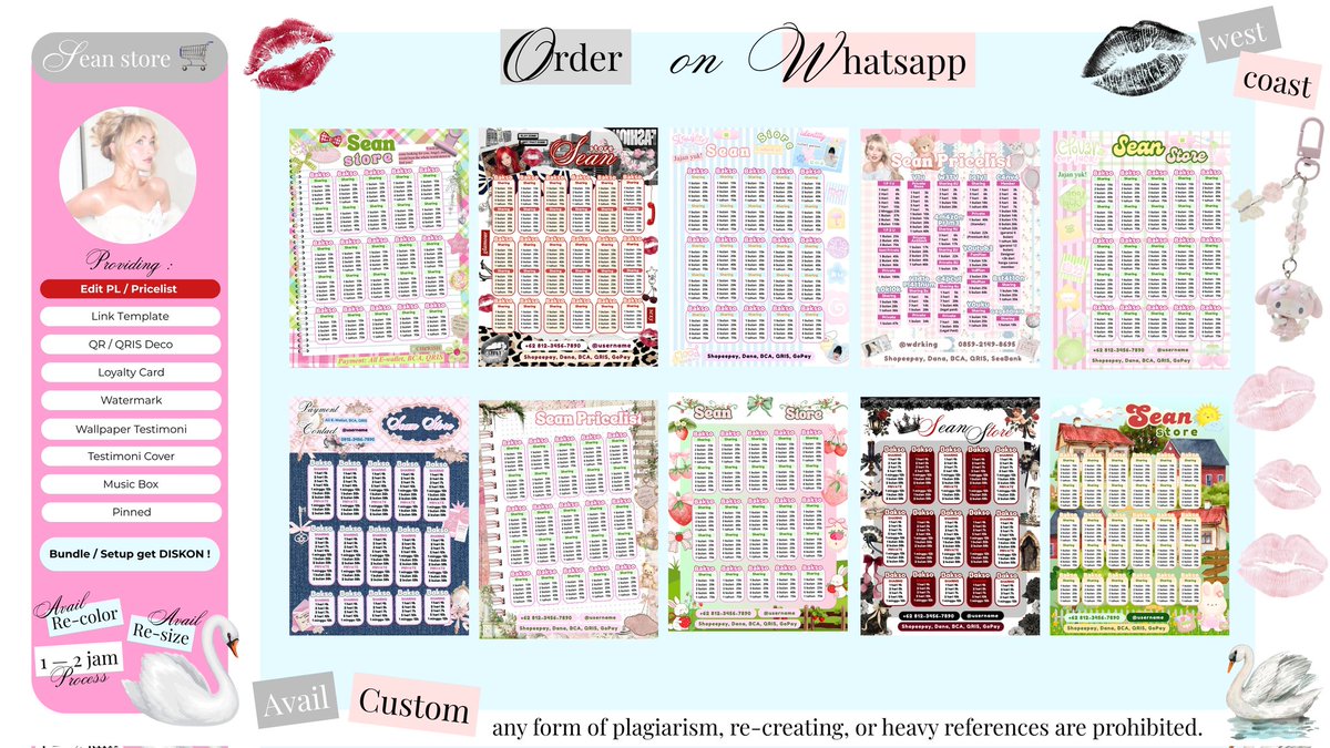 wesfcoast's tweet image. help repost thanks #zonauang 
‼️ PROMO 10.10 —— BUY 1 GET 1 ‼️
&lt; BUY EDIT PL = FREE QR DECO &gt;
pembelian min 20K all katalog will get free QR deco seharga 7K, GET IT FAST ! 😋🌷
* avail for all spess, resize, recolor. 
promo ini end max minggu.