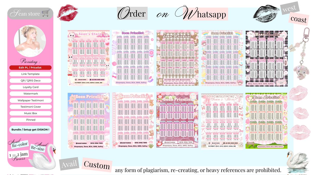wesfcoast's tweet image. help repost thanks #zonauang 
‼️ PROMO 10.10 —— BUY 1 GET 1 ‼️
&lt; BUY EDIT PL = FREE QR DECO &gt;
pembelian min 20K all katalog will get free QR deco seharga 7K, GET IT FAST ! 😋🌷
* avail for all spess, resize, recolor. 
promo ini end max minggu.