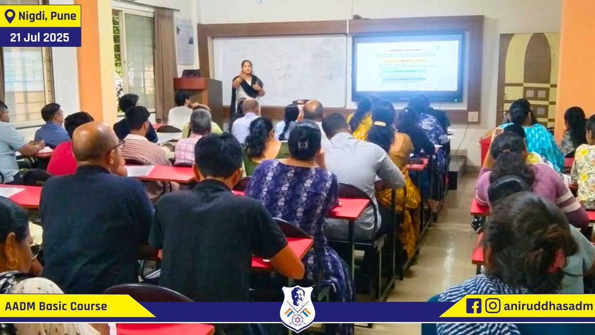 aniruddhasadm's tweet photo. 45 participants are attending the #DisasterManagement Course being conducted by @AniruddhasADM from 21st July in Nigdi, #Pune.
#AniruddhaSeva https://t.co/pJvsHAiE0A