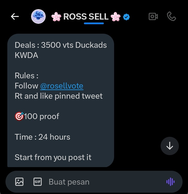 daisy 🌼 kinda ia (@sylixie_) on Twitter photo Deals : 3500 vts Duckads KWDA
Rules :
Follow <a href="/rosellvote/">🌸 ROSS SELL 🌸</a>
Rt and like <a href="/rosellvote/">🌸 ROSS SELL 🌸</a> pinned tweet
🎯100 proof
Time : 24 hours Deals : 3500 vts Duckads KWDA
Rules :
Follow <a href="/rosellvote/">🌸 ROSS SELL 🌸</a>
Rt and like <a href="/rosellvote/">🌸 ROSS SELL 🌸</a> pinned tweet
🎯100 proof
Time : 24 hours
