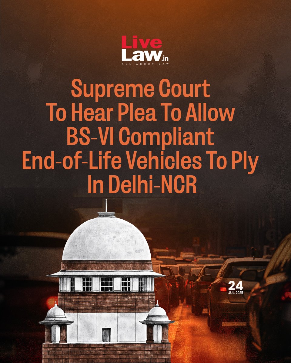 The Supreme Court on Thursday agreed to hear an application seeking to allow vehicles meeting the BS VI emission standards to operate in the National Capital Region regardless of their end-of-life period (10 years for diesel vehicles and 15 years for petrol vehicles).
Read more: