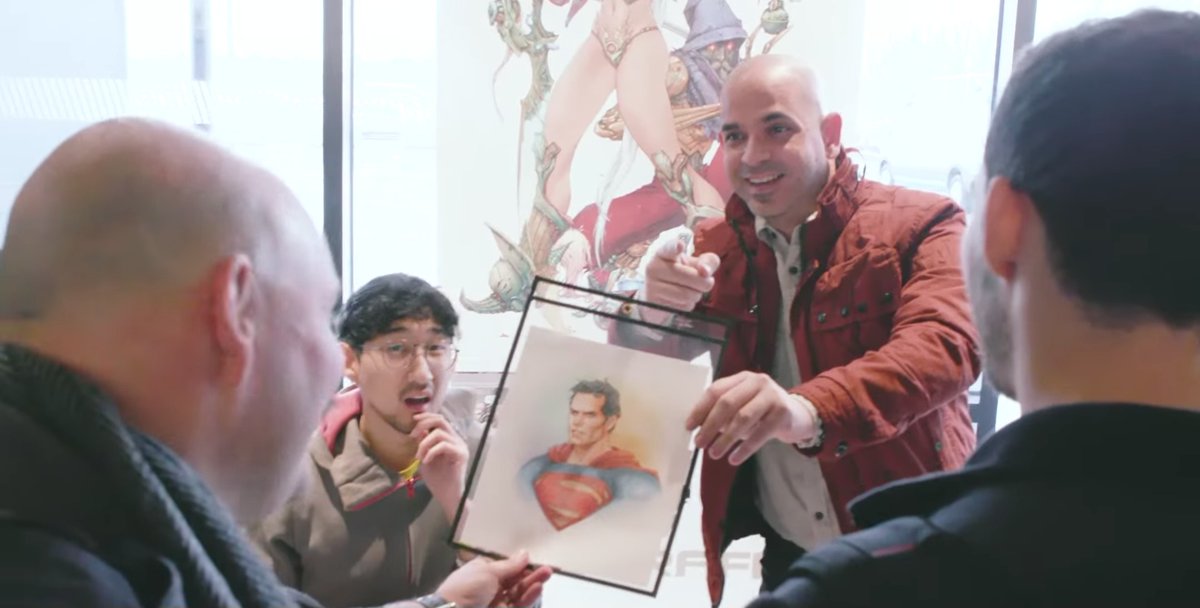 karan_atwal123's tweet image. #TBT to when the likes of Lee Bermejo, @thedanjurgens and @Mitografia collaborated with Henry Cavill at ACE Comic Con in 2017 for #SearchForHope

Would love to see more activities like this, I always like my favorite artists&apos; rendition of actors playing comic book characters.