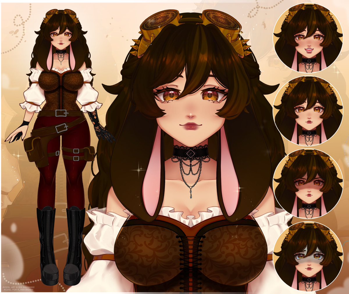 R_HeroBunny's tweet image. Two years ago, I revealed my redesign and held my png model for my birthday stream and now I have a live 2D model made by the wonderful @maygebee.
Thank you all for supporting me since the start of my stream career!! I couldn’t have reached where I am without you all. 🩵