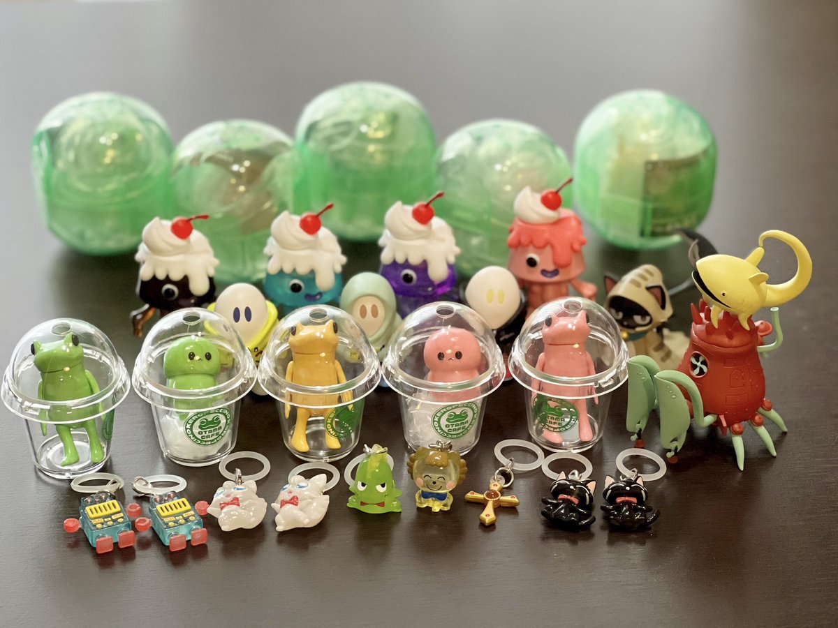 mikazukimasa's tweet image. なかなか街に出ないから
たまに出て回したい子がたくさん居ると
こうなっちゃうよねーーー😂
後ろのカプセルはケロペチーノたち💖
お出掛け用とトレード用と布教用で
無駄なんて何もない💪🏻‼️‼️
ショーン・タンのガチャは
欲しい子がどちらも出て大満足💖
