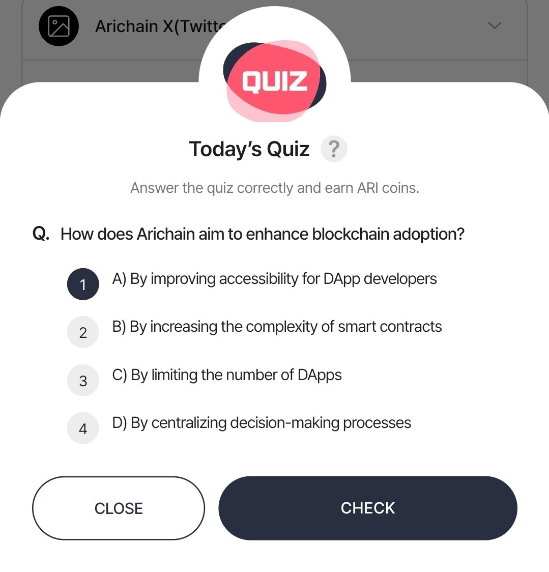 Ariwallet Quiz Answer! <a href="/Arichain_/">Arichain 🟥</a>
🗓: 2️⃣4️⃣ Jul
Ans: 1️⃣
#quiz #Ariwallet #ariwalletquiz #Arichain #arichainquiz