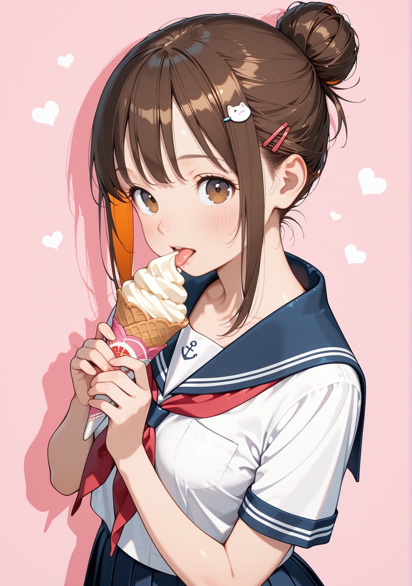 こんにちは✨ やっとおやつタイムだよ～！🍦 アイス食べながらほっこり中！😋 みんなのお気に入りおやつ何？教えてね～💕
