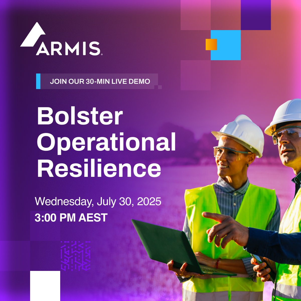 ArmisSecurity's tweet image. Discover, classify and get rich context for every OT asset.
Join us for a 30-minute live demo on Wednesday, July 30, 2025 at 3:00 PM AEST to find out how to unlock better operational and cyber resilience in your OT environment. During the demo, we'll showcase:
Comprehensive…