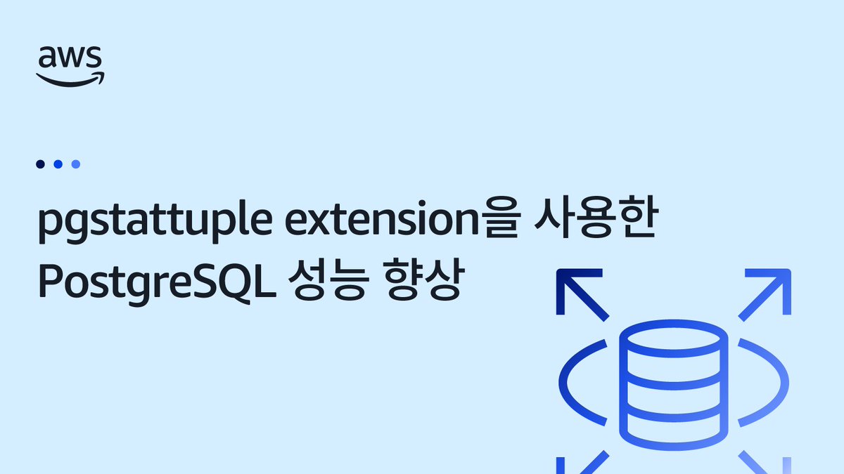 AWSKorea's tweet image. pgstattuple 확장은 PostgreSQL에서 성능에 영향을 미치는 요인을 진단하는데 유용한 스토리지 통계를 제공합니다. pgstattuple이 제공하는 인사이트, 활용하는 방법, 모범 사례 등을 살펴보세요.
👉 자세히 알아보기 go.aws/40VKE4L
#AWS #아마존웹서비스 #PostgreSQL
