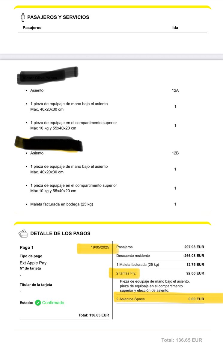 vicvictgn's tweet photo. Una vez mas @vueling robando a sus clientes. Tengo una reserva cogida con  antelación con los asientos Space incluidos. Cuando llega el momento de hacer el checkin cambian el avión, pierdes el space y tienes que volver a situarte en otro asiento que sea space. te cobran 48€ https://t.co/sapU1FO8Yu