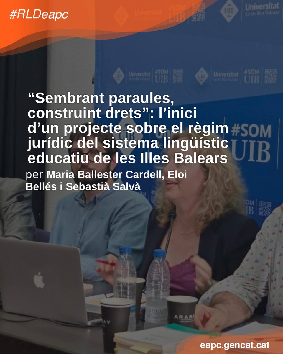 EAPC (@eapccat) on Twitter photo 🆕 Com poden afrontar els futurs mestres els reptes del sistema lingüístic educatiu a les #IllesBalears? Maria Ballester, <a href="/eloibelles/">Eloi Bellés</a> i <a href="/sebsalva/">Sebastià Salvà Puig</a> presenten el projecte “Sembrant paraules, construint drets” de la <a href="/UIBuniversitat/">Universitat de les Illes Balears - UIB</a> al blog #RLDeapc
📲 gen.cat/4kTnrYf 🆕 Com poden afrontar els futurs mestres els reptes del sistema lingüístic educatiu a les #IllesBalears? Maria Ballester, <a href="/eloibelles/">Eloi Bellés</a> i <a href="/sebsalva/">Sebastià Salvà Puig</a> presenten el projecte “Sembrant paraules, construint drets” de la <a href="/UIBuniversitat/">Universitat de les Illes Balears - UIB</a> al blog #RLDeapc
📲 gen.cat/4kTnrYf