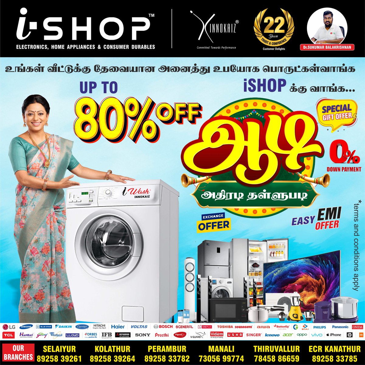 🎉 Aadi Offer Starts Now at iSHOP Home Appliances! 🎉
💥 Get up to 80% OFF on TVs, Fridges, Washing Machines, ACs &amp; More!

<a href="/innokaiz_india/">INNOKAIZ INDIA LIMITED</a>  <a href="/FuehrerCapital/">Fuehrer Capital</a>  @JeevanHospital <a href="/pulsecue/">pulsecue</a> 

#AadiOffer #iSHOPHomeAppliances #MegaSale #UpTo70Off #FestivalDeals #homeappliancesoffer