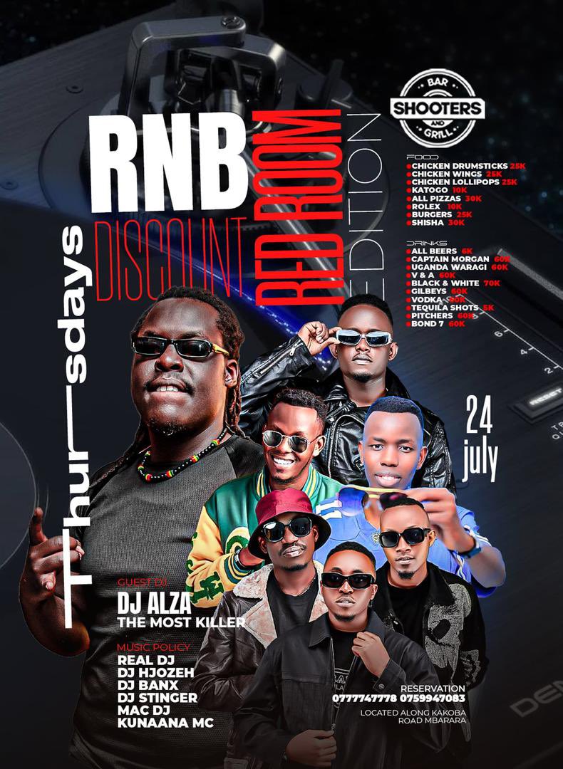 Acleoug's tweet image. Tonight we’rw at @ShootersBar_Mbr with dj @alza. Plz com throught we have great time with great vibes🥳🥳 @CynthiaZalwango @eddiespikaagaba @macdj43 @DeejBanxx @RealDeejay1 @EmceeKunaana