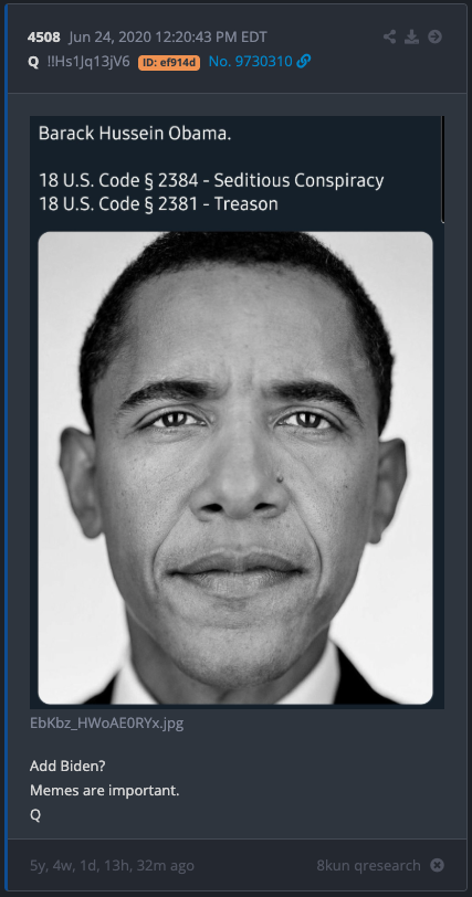 Tell me again Q is fake.....