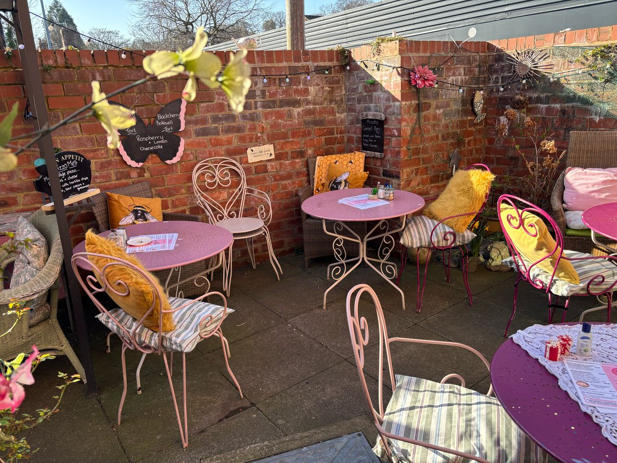 MicahsTearooms's tweet image. The Weather has awoken to our Wellness Week (lots of w's there!) so come & stress-out in our Oasis Courtyard. Sit on the tables and do your Yoga if you like but AFTER you have eaten your cake!! We like to the think our Oasis "heals"! Open today from 10.30am
#meetatmicahsinmorpeth
