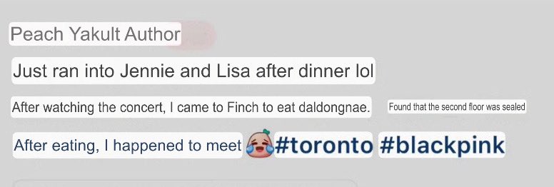 Jenlisa went out for dinner, and OP spotted them.