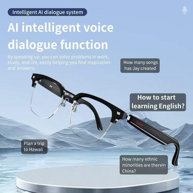 O1O_AI's tweet photo. 🎙️ Just ask — and your glasses answer.
Introducing AI Smart Glasses with intelligent voice dialogue.
From English tips to travel plans — your AI assistant is now wearable.
#AIGlasses #VoiceTech #SmartWearables #AICompanion https://t.co/20gkFnG0qC