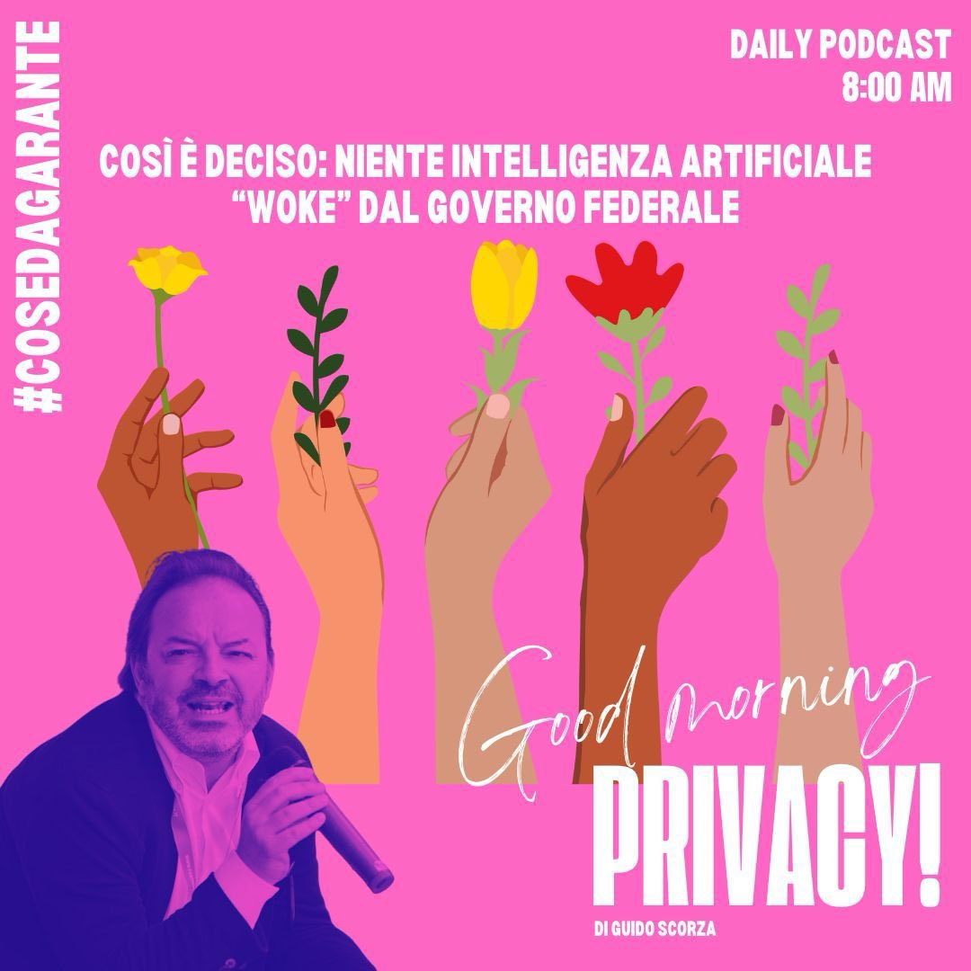 #cosedagarante | “Niente AI Woke nel Governo federale” è, parola più, parola meno il titolo dell’ordine esecutivo appena firmato dal Presidente Trump in materia di intelligenza artificiale. Se qualcuno dubitava ancora dell’impatto politico e sociale dei modelli di intelligenza