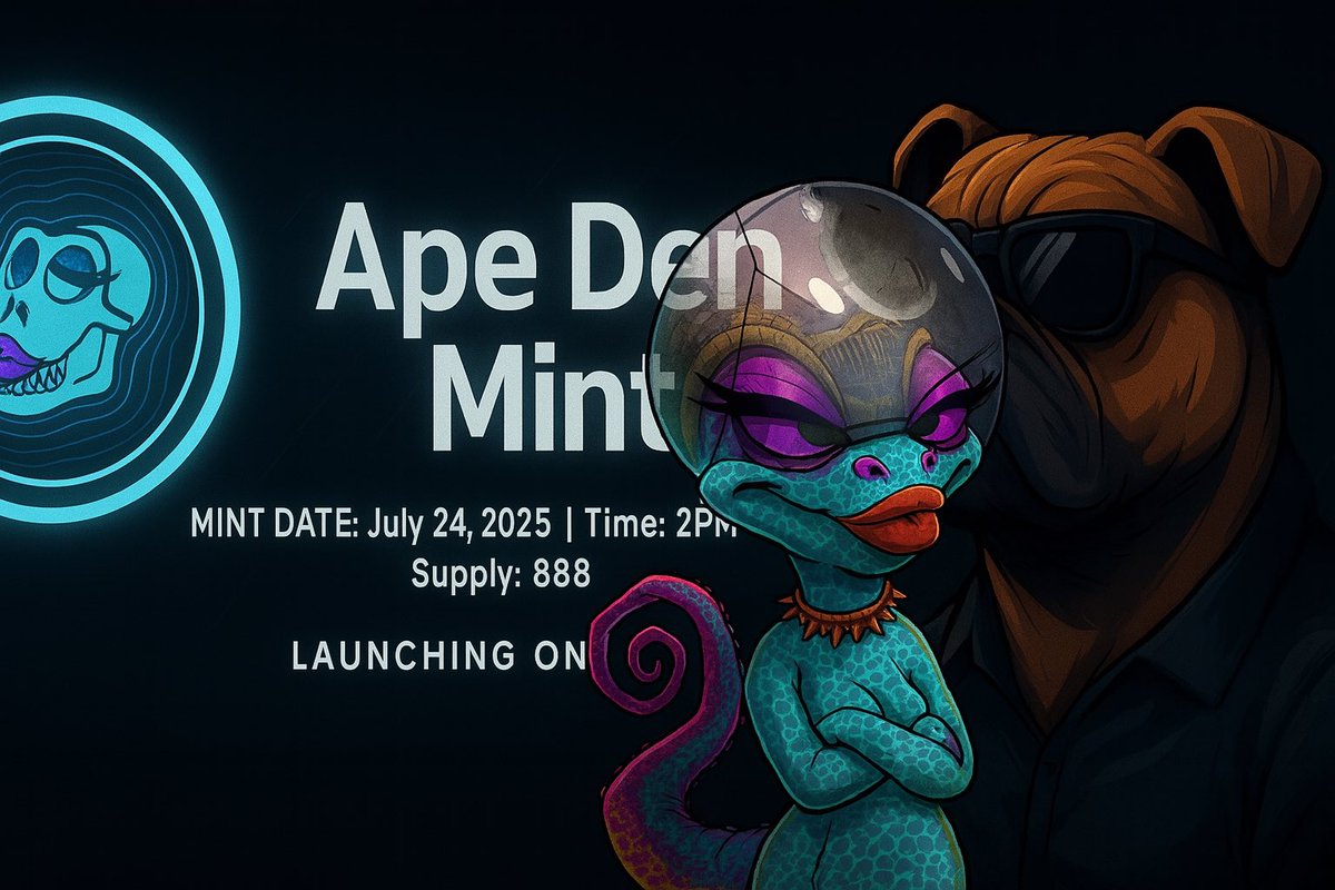 SpunkyAIOW's tweet image. NEW MINT TODAY
It’s me, Stephanie! @JsApeDen mint is coming today 🦍🔥 If you’re not swinging in by 2PM EST, don’t cry when you’re traitless in the trees.
👉 Mint Price: 9.55 $APE
👉 Size: 888
👉 Link: w3lp.io/mint/apeden
Important: always DYOR
