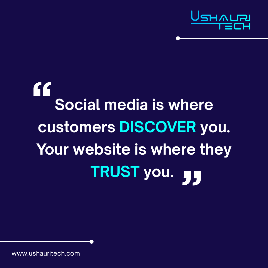 UshauriTech's tweet image. Stop sending your customers to your competitors.

Sounds crazy, right? But it happens when your marketing points to social media instead of your own website.

Social feeds are full of distractions. Your website is the focused space you OWN.

 Talk to us: bit.ly/4m563Rb