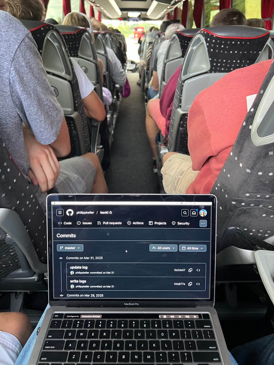 philkellr's tweet image. First commit within the past 4 months!
On my ride to Europapark, the plan:
1. Coding in the bus there 🧑💻
2. Enjoying the rides 🎢
3. Coding in the bus back 🧑💻
Sounds like a balanced plan? 🧘