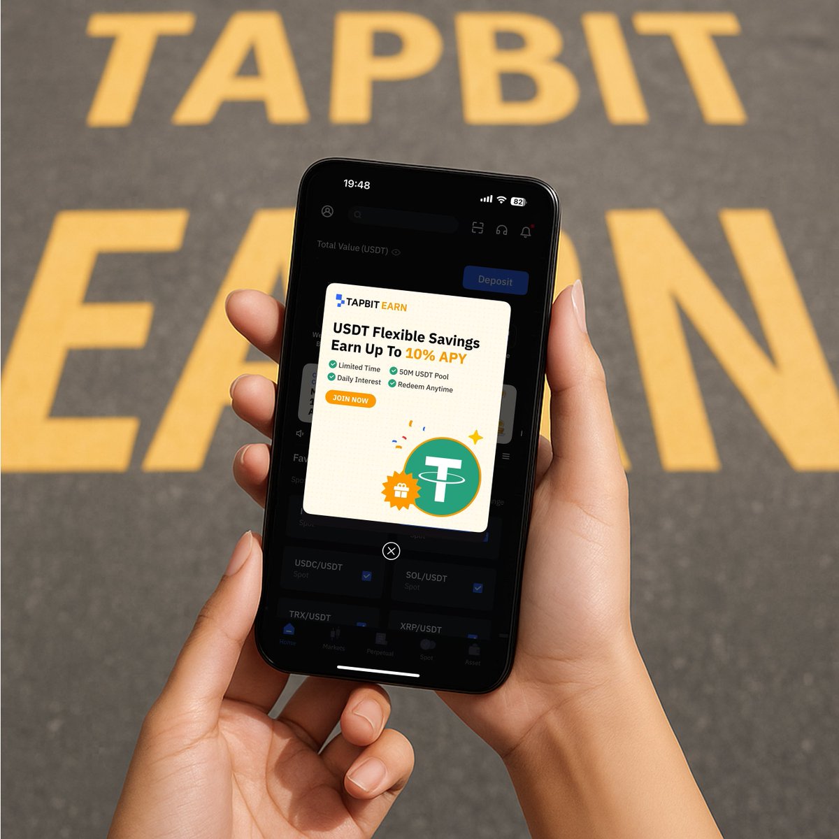 Tapbitglobal's tweet image. Still parking your USDT without earning? 🤔
Tapbit Earn offers up to 10% APY, with daily interest and flexible redemption.
No lock-up. No excuses. Just passive income. 📈
💬 Reply with “#TapbitEarn” + your UID
🎁 We’ll randomly pick 3 users to win 10USDT Trading Bonus !
👉…