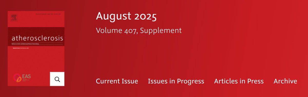 ATHjournal's tweet image. Hot off the press 🔥 The #EAS2025 abstracts have just been published in Atherosclerosis!
Check out the cutting-edge research shaping the future of lipid & cardiovascular science 👉 atherosclerosis-journal.com/issue/S0021-91…
🌟 #EASSoMe @society_eas
