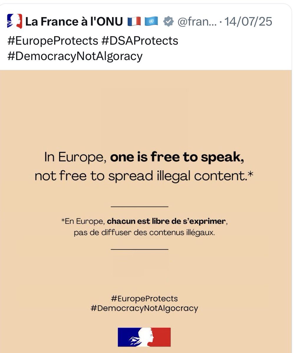 CathVoicesITA's tweet image. “Tutto ciò che il #DSA protegge sono sono i leaders europei dai loro popoli.”
Il Dip. di Stato Usa sbugiarda la Francia che cianciava di libertà di parola nell’#UE e mostra #laltrastoria: “In Europa migliaia di persone condannate per il crimine di criticare i propri governi.”