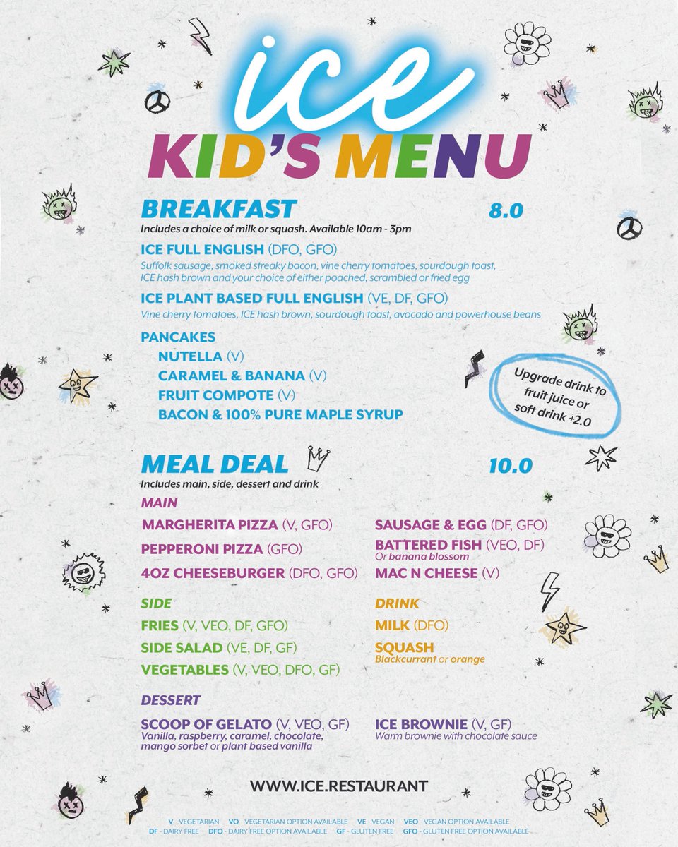 School’s out, and so is our kids’ menu! ☀️🍽️

Our kids' meal deal is a winner! Just £10 for a main, side, drink &amp; dessert. Big flavour, small price.

#schoolholidays #familyfriendly #kidsmenu #burystedmunds #icerestaurant #pancakestack #kidsmealdeal