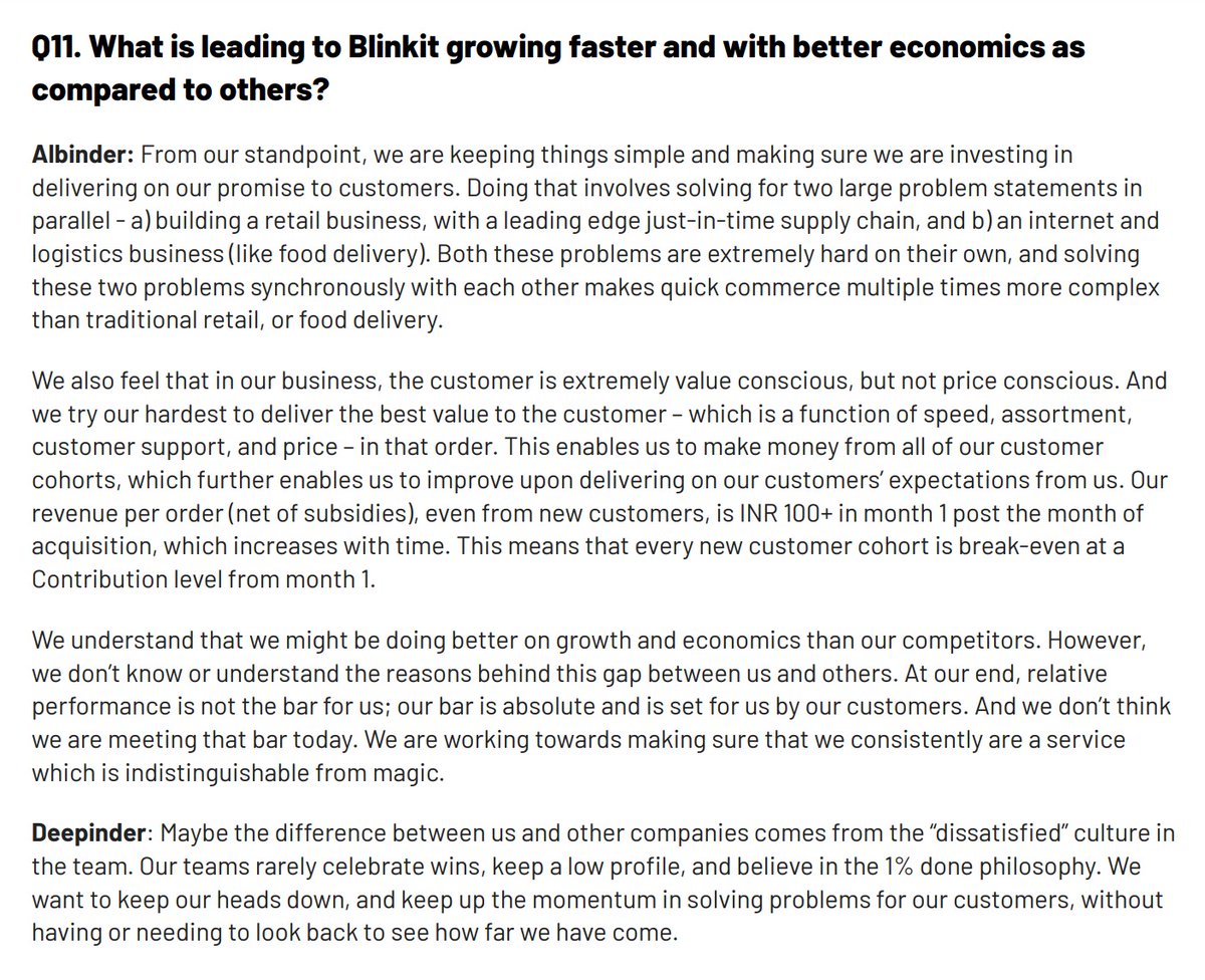 ayushpranav3's tweet image. what is leading to @letsblinkit growing faster and with better economics as compared to others?