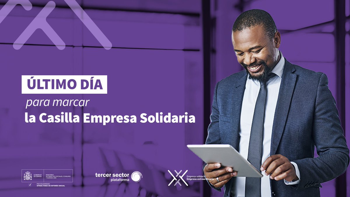 CasillaEmpresa's tweet image. 🚨 ¡Últimas 24h! Marca la #CasillaEmpresaSolidaria en el #ImpuestoDeSociedades y genera un impacto positivo en la sociedad y en tu empresa.
Aún estás a tiempo de marcar la diferencia 👉 casillaempresasolidaria.es
#EsXti