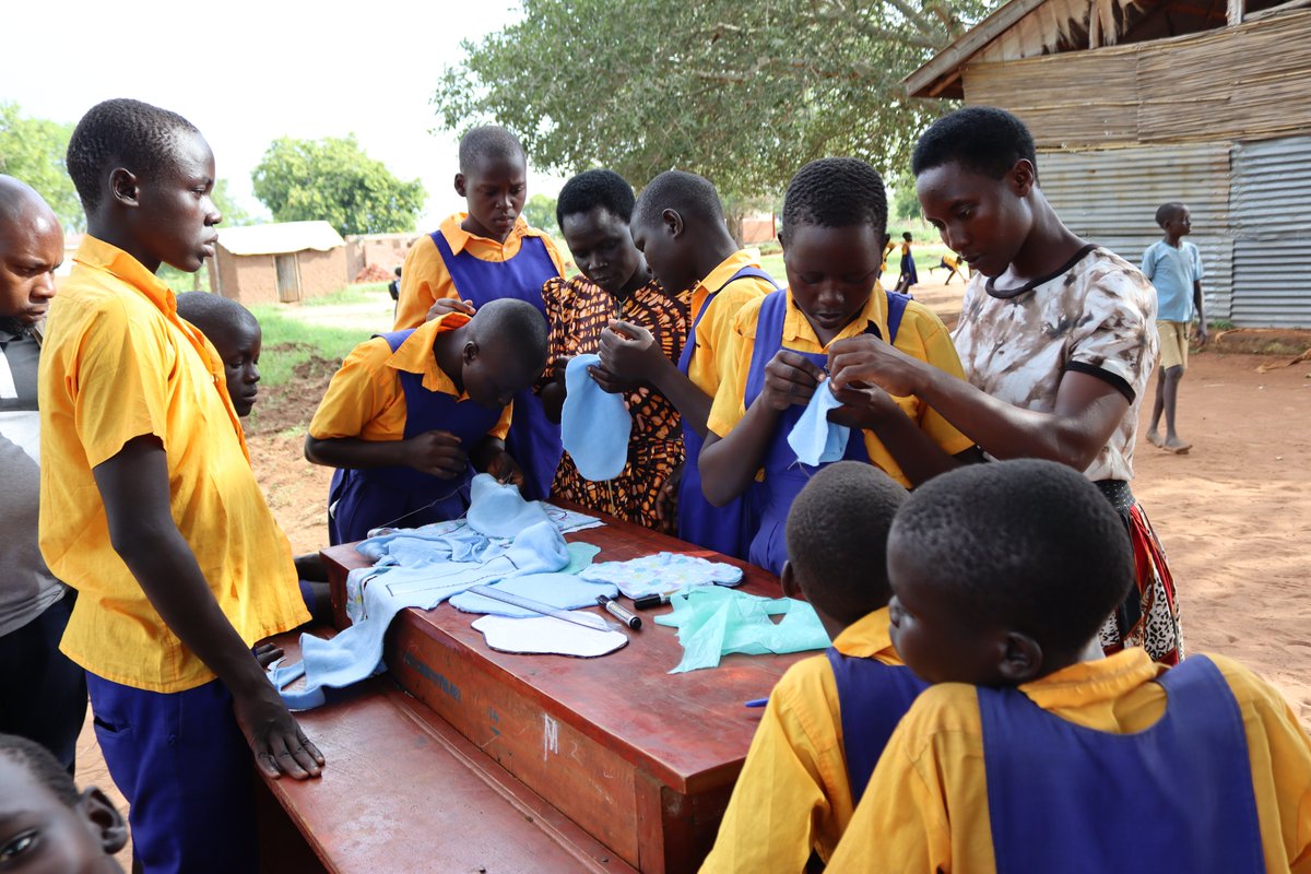 WindleUganda's tweet image. In Pallorinya Settlement, many girls miss school every month because they lack sanitary pads.
But at Our Child Primary School, that’s changing.
Supported by @LDSCharities, students are learning how to make reusable pads — restoring dignity, one stitch at a time. #MenstrualHealth