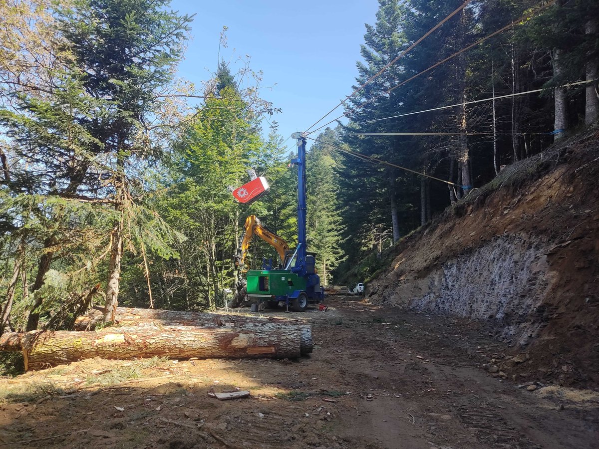 🌲🪵En Les, se ha llevado a cabo un #aprovechamiento #forestal con la extracción de la #madera con el sistema de cable aéreo, una técnica adecuada para zonas de difícil acceso. 

#BoscAran es un proyecto de <a href="/FBiodiversidad/">Fundación Biodiversidad</a>
#ProyectosPRTR #PlandeRecuperación con <a href="/conselharan/">Conselh Generau d'Aran</a> ⬇️