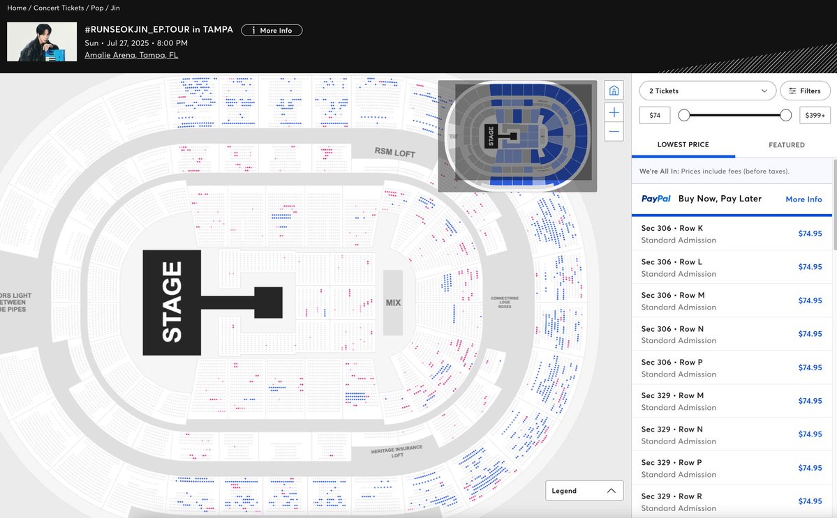 USBTSARMY's tweet image. ARMY. in just a couple of days #Jin will be in TAMPA ready to light up the stage once again 🎉
A few tickets are available for Saturday, with a few more available for Sunday night. 🎟
Let's welcome him to the Sunshine State with a full house, ready to sing! ☀️…