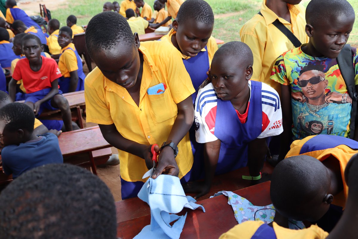 WindleUganda's tweet image. In Pallorinya Settlement, many girls miss school every month because they lack sanitary pads.
But at Our Child Primary School, that’s changing.
Supported by @LDSCharities, students are learning how to make reusable pads — restoring dignity, one stitch at a time. #MenstrualHealth