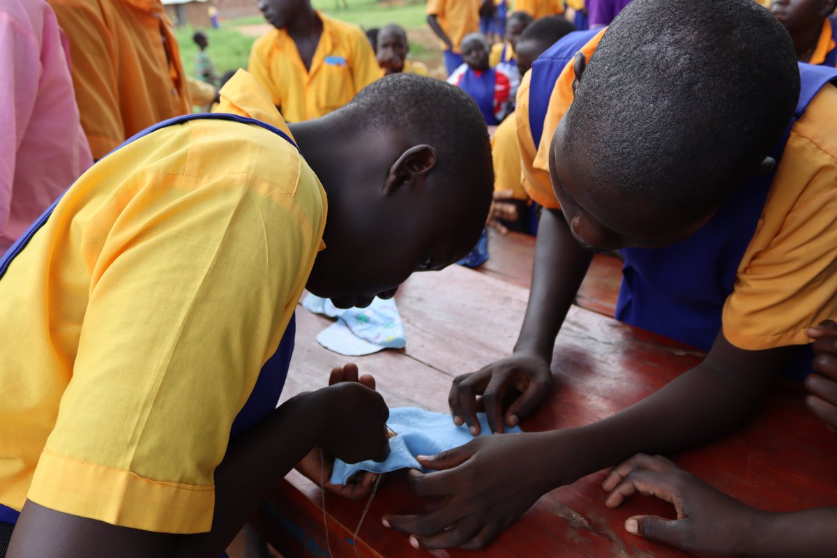 WindleUganda's tweet image. In Pallorinya Settlement, many girls miss school every month because they lack sanitary pads.
But at Our Child Primary School, that’s changing.
Supported by @LDSCharities, students are learning how to make reusable pads — restoring dignity, one stitch at a time. #MenstrualHealth