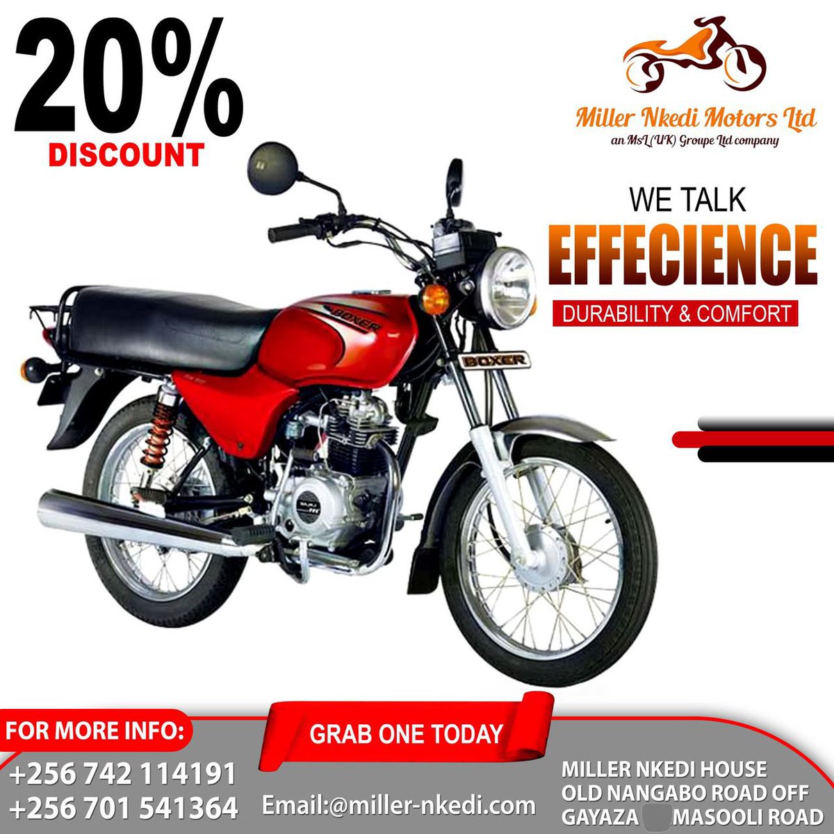 At Masooli-Kyambogo, our Rent-to-Own program puts you in charge. Ride now. Pay as you go. Own it when you’re ready.
💬 Got something different you want us to offer? DM us.
📍Your journey, your rules.
The choice is yours.
#RentToOwn #MillerNkediMotors #OwnTheRide