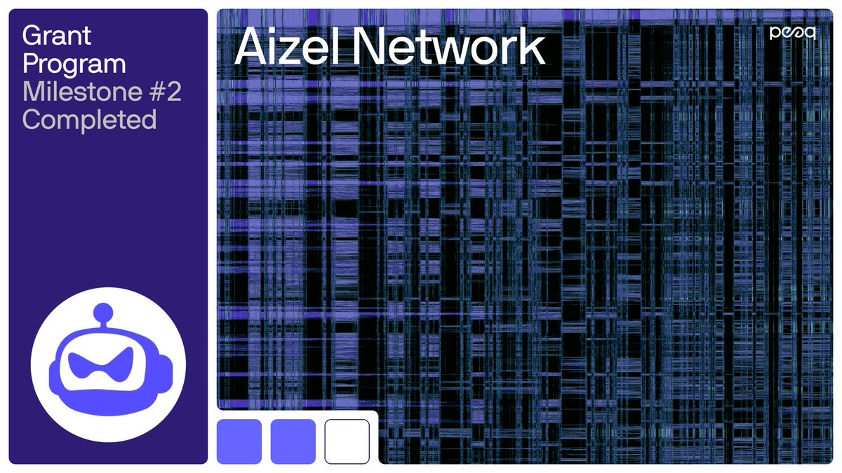 peaq's tweet image. Milestone ✅
Aizel Network has completed the first & second milestones of peaq’s DePIN Grant Program:
→ Integrated peaq via the peaq SDK
→ Deployed its core smart contracts on peaq, enabling people to upload AI models on Aizel nodes and query them
Follow @aizel_network on X…