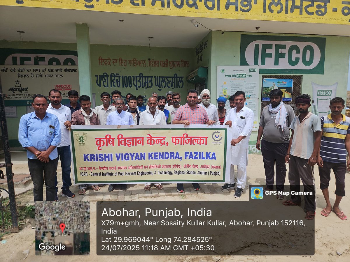 ICAR- KVK FAZILKA (@kvkfazilka) on Twitter photo Today conducted awareness program on integrated pest and disease in cotton crop at kullar village of Abohar block under Fazilka dist.
<a href="/icarciphet/">ICAR-CIPHET</a> <a href="/atari1icar/">ICAR-ATARI, Ludhiana</a> <a href="/icarindia/">Indian Council of Agricultural Research.</a> Today conducted awareness program on integrated pest and disease in cotton crop at kullar village of Abohar block under Fazilka dist.
<a href="/icarciphet/">ICAR-CIPHET</a> <a href="/atari1icar/">ICAR-ATARI, Ludhiana</a> <a href="/icarindia/">Indian Council of Agricultural Research.</a>