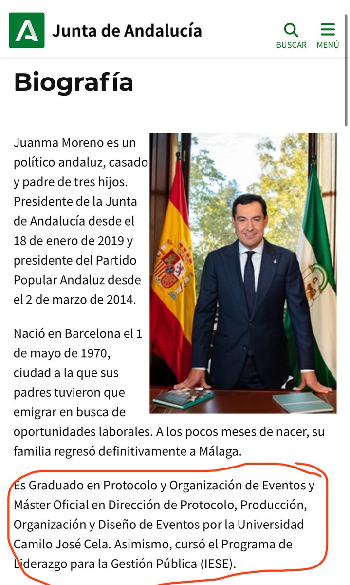Moreno Bonilla hace 20 años en el Congreso de los Diputados decía ser licenciado en ADE y máster en RRII
Hoy en su biografía actual aparece como licenciado en Protocolo y con un curso en Liderazgo

Digo yo que si se nos quieren vender como adalides de la ética: que dimita, no?
