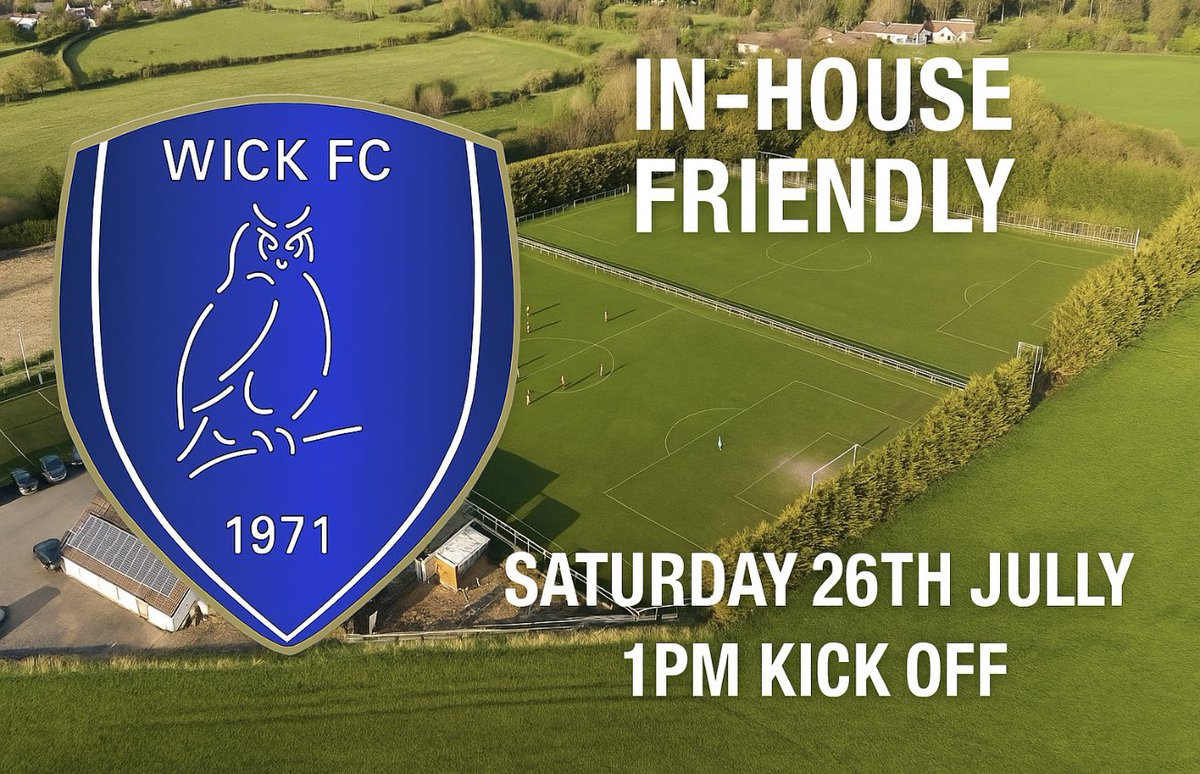 Join us this Saturday as our First Team take on our Reserves in a friendly up the club at 1pm. 
 
Bar will be open and a barbecue after the game. 🍺 🍔 ☀️ 

#Owls