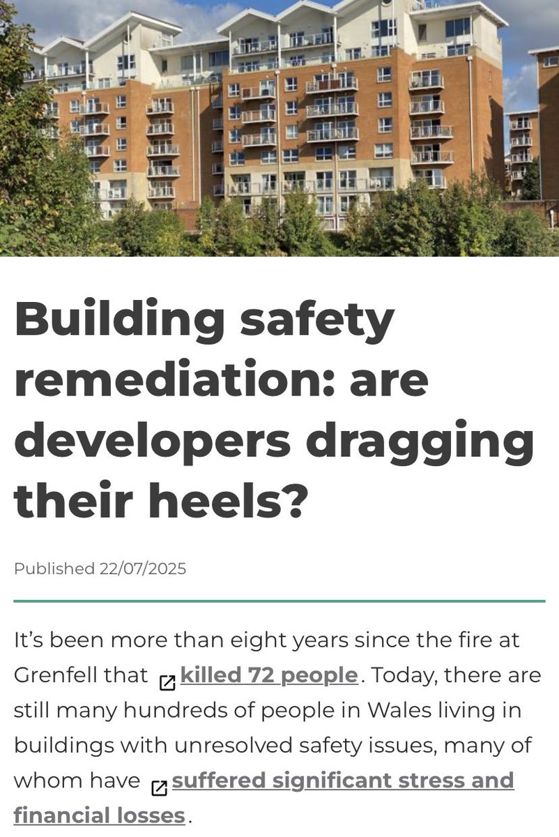 WelshCladiators's tweet image. @WelshCladiators Av age 70+ met @WelshGovernment Minister @JBryantWales this week. 🏴 moved from fire to building safety crisis and now full blown Remediation Crisis! Victims desperate for sanctions, laws to force developers to act. @EOCS_Official @ShiptonMartin @SeneddLGHousing