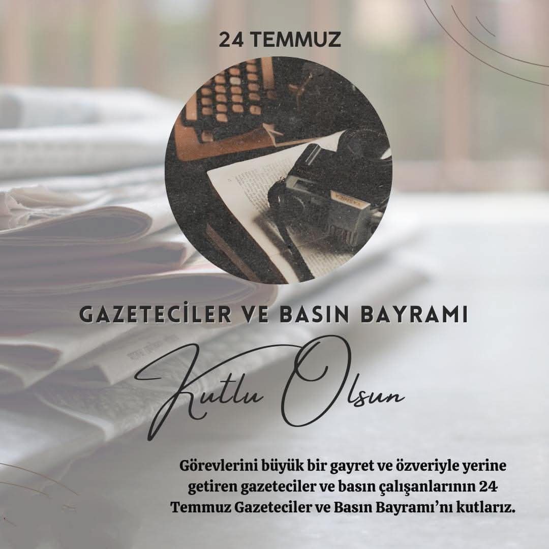 Mesleki sorumluluk bilinci ve özveri içinde gerçeği arayan, toplumu aydınlatan ve millî değerleri benimseyen gazetecilerimizin "24 Temmuz Gazeteciler ve Basın Bayramı" kutlu olsun.