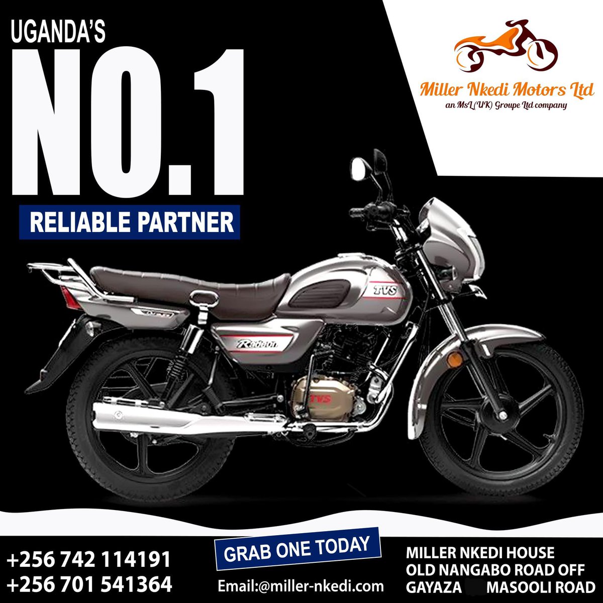 Own the Ride. On Your Terms.
You're not just renting a bike. Your choosing freedom, speed, and control over your commute.
At miller Nkedi house , Masooli-Kyambogo, Ride now. Pay as you go. Own it when you’re ready
#RentToOwn #MillerNkediMotors