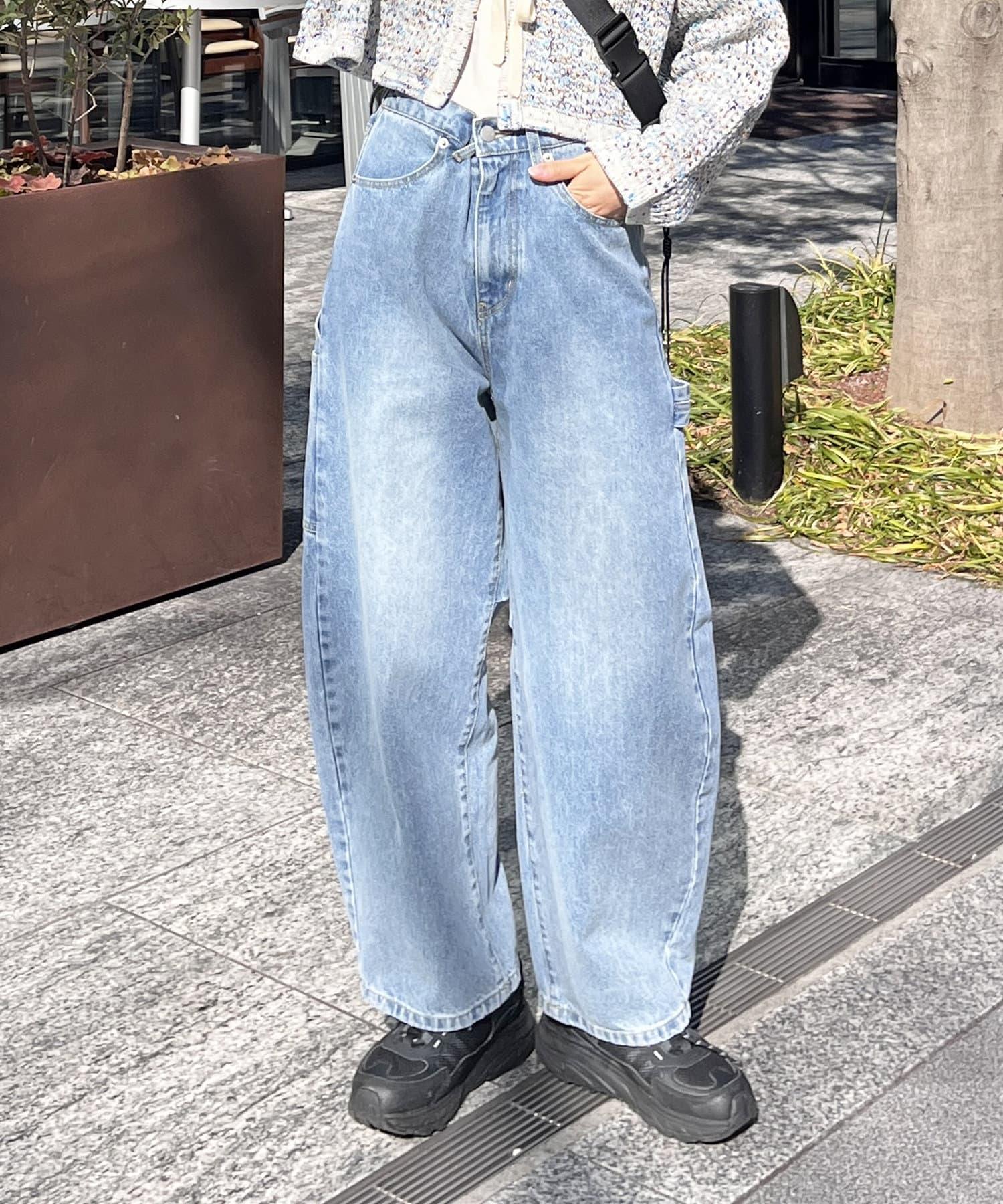 CPCM カーブペインターデニムパンツ L ネイビー CPCM カーブペインターデニムパンツ L ネイビー - メルカリ
