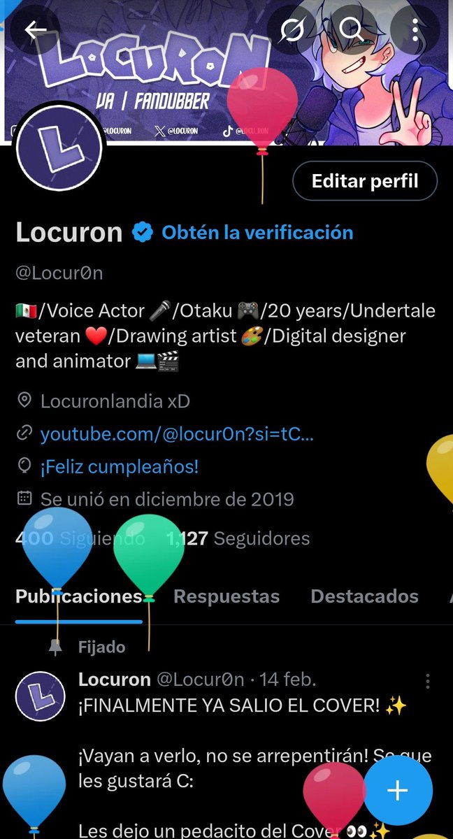 Locur0n's tweet image. Globitos 🎂✨️📍