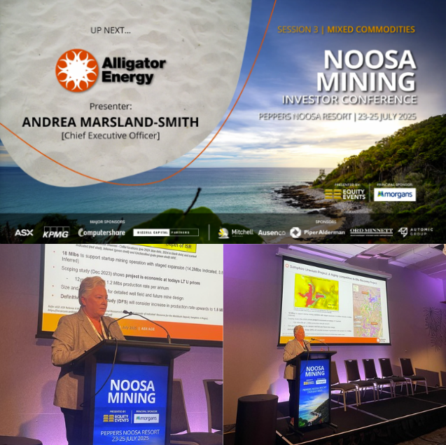 If you missed it, CEO Dr Andrea Marsland-Smith's Noosa Mining Investor Conference presentation is now available to view.

🎥Watch the replay here:  tinyurl.com/4f8d6ydp

$AGE #AlligatorEnergy #NoosaMining2025 #ASX