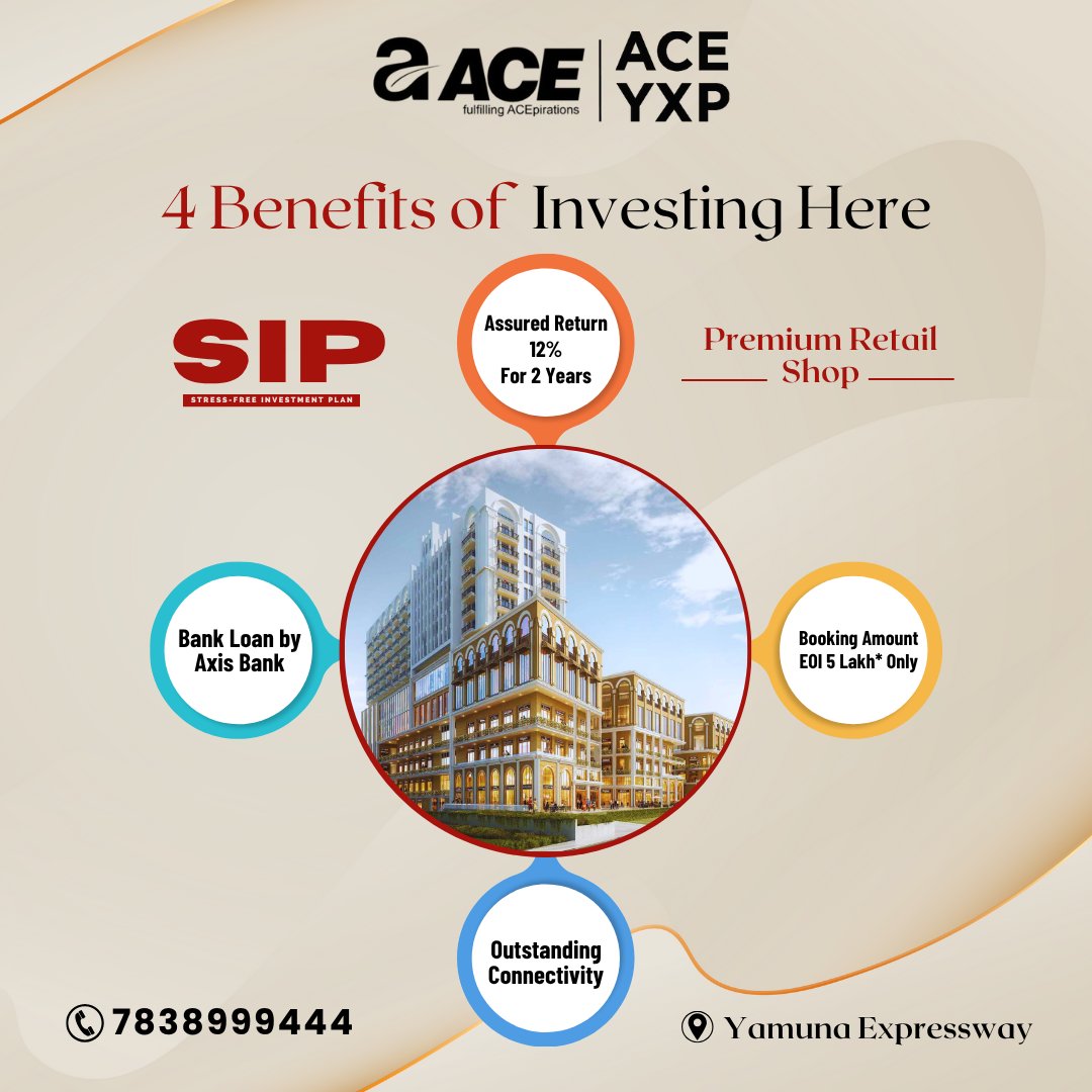 PropertynewsPro's tweet photo. Unlock High Returns with ACE YXP Retail Shops 
💼 12% Assured Return for 2 Years
📍 Strategic Location – Yamuna Expressway

📞 7838 999 444 | 🔗 https://t.co/osYcSw880o

#ACEYXP #NewLaunch #RetailSpaces #CommercialShopYamunaExpressway #AceYXPMall
#RetailShoponYamunaExpressway https://t.co/cCOCCL4wKm